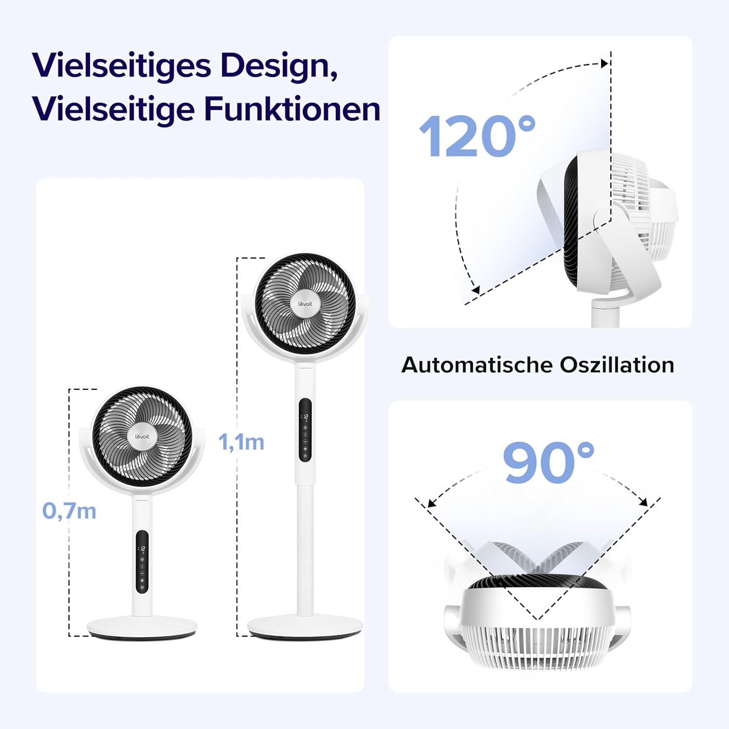 Levoit leiser Standventilator LPF-R432-WEU