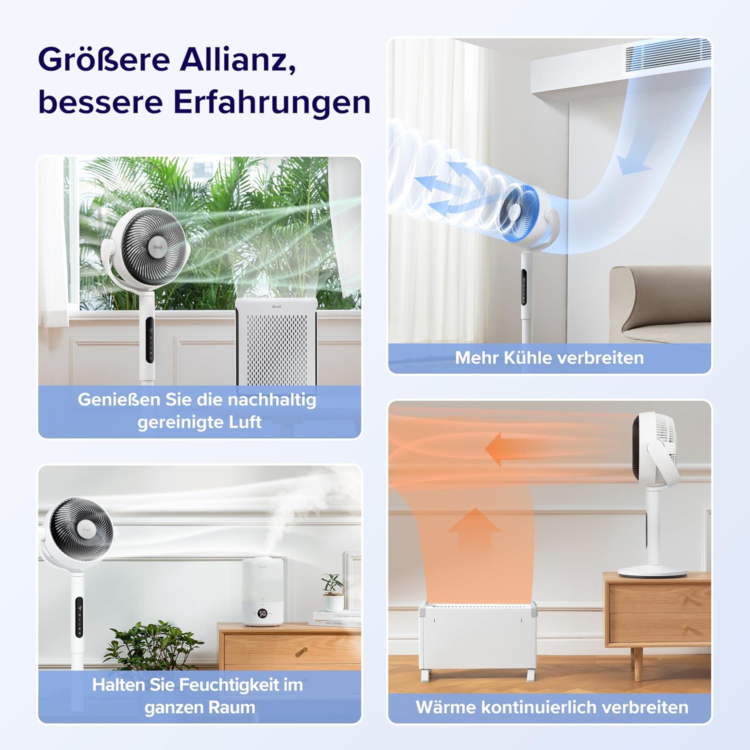 Levoit leiser Standventilator LPF-R432-WEU