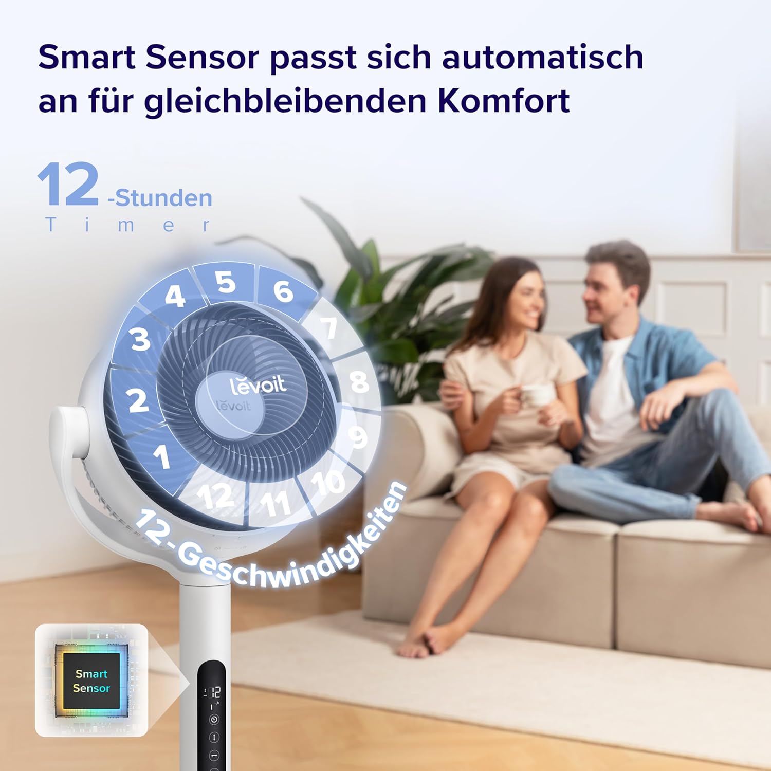 Levoit leiser Standventilator LPF-R432-WEU
