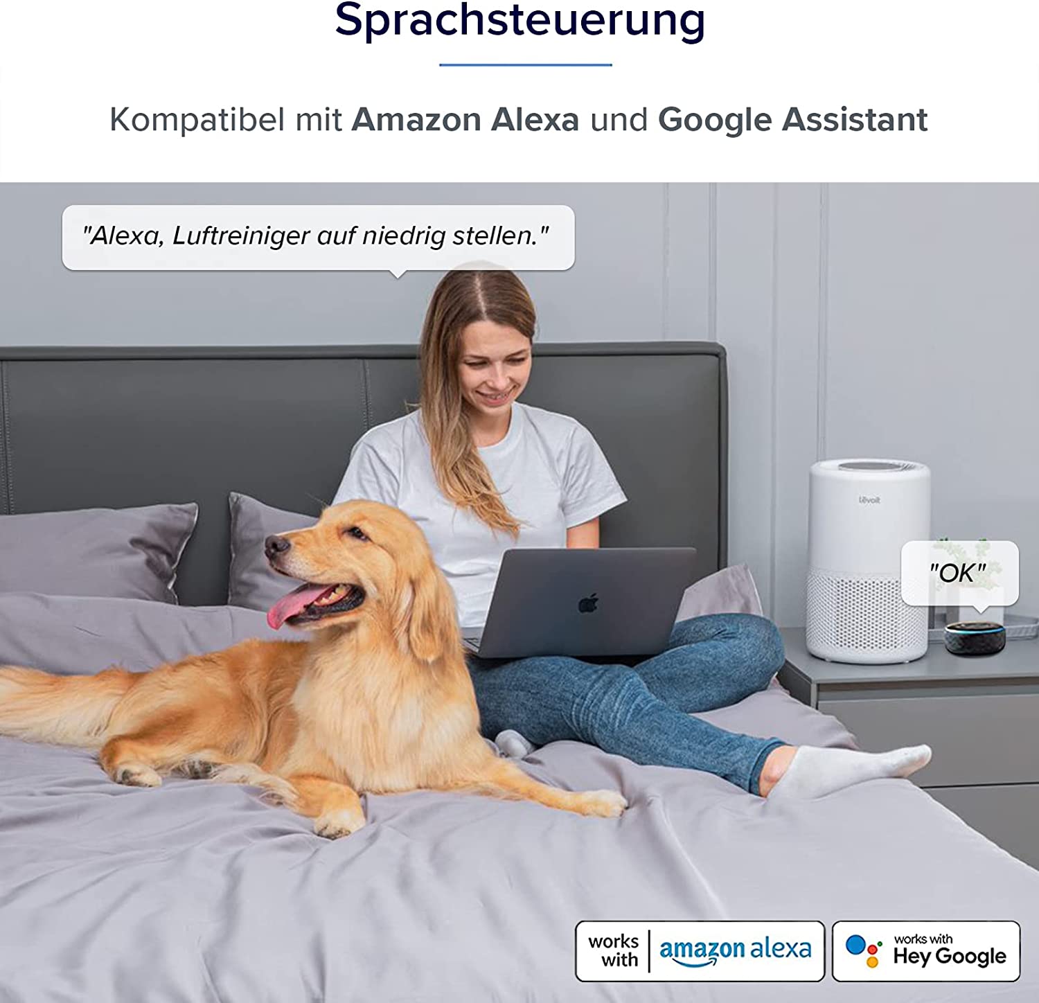 Levoit Luftreiniger mit Sprachsteuerung