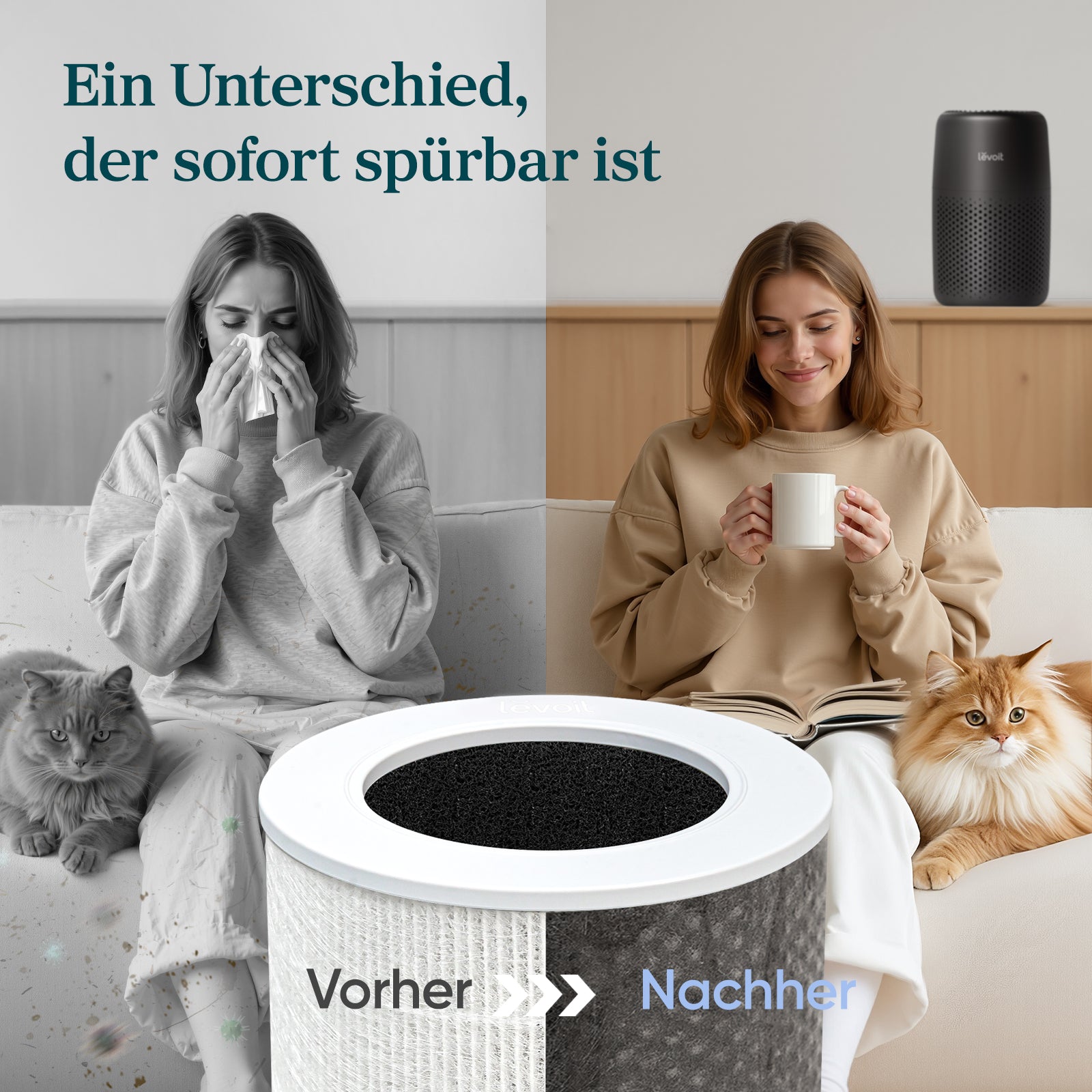 Levoit Coreยฎ Mini Luftreiniger Schwarz