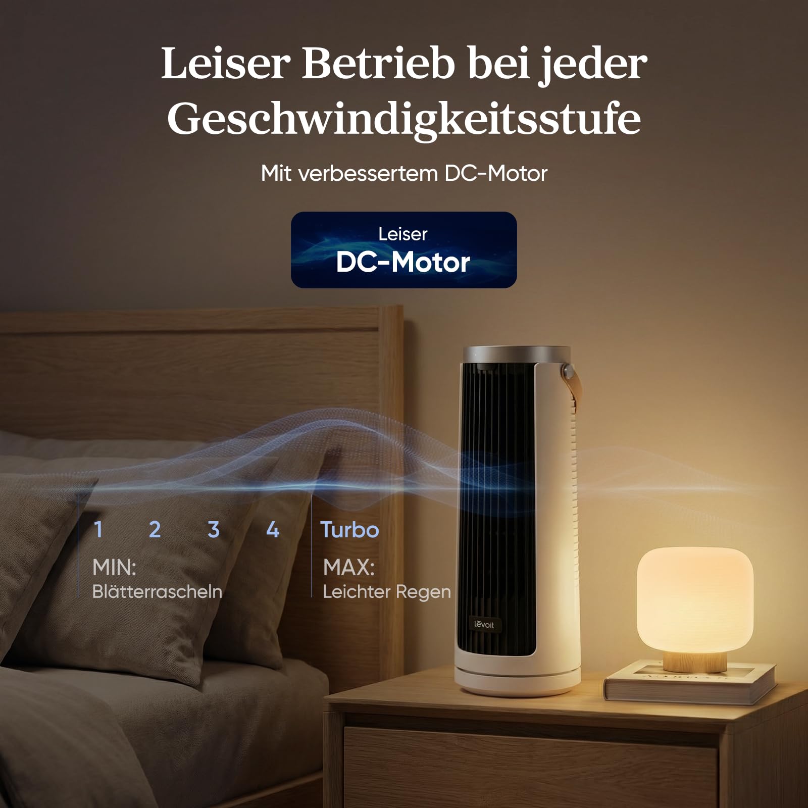 Levoit Windi Tischventilator für Schreibtisch & Nachttisch