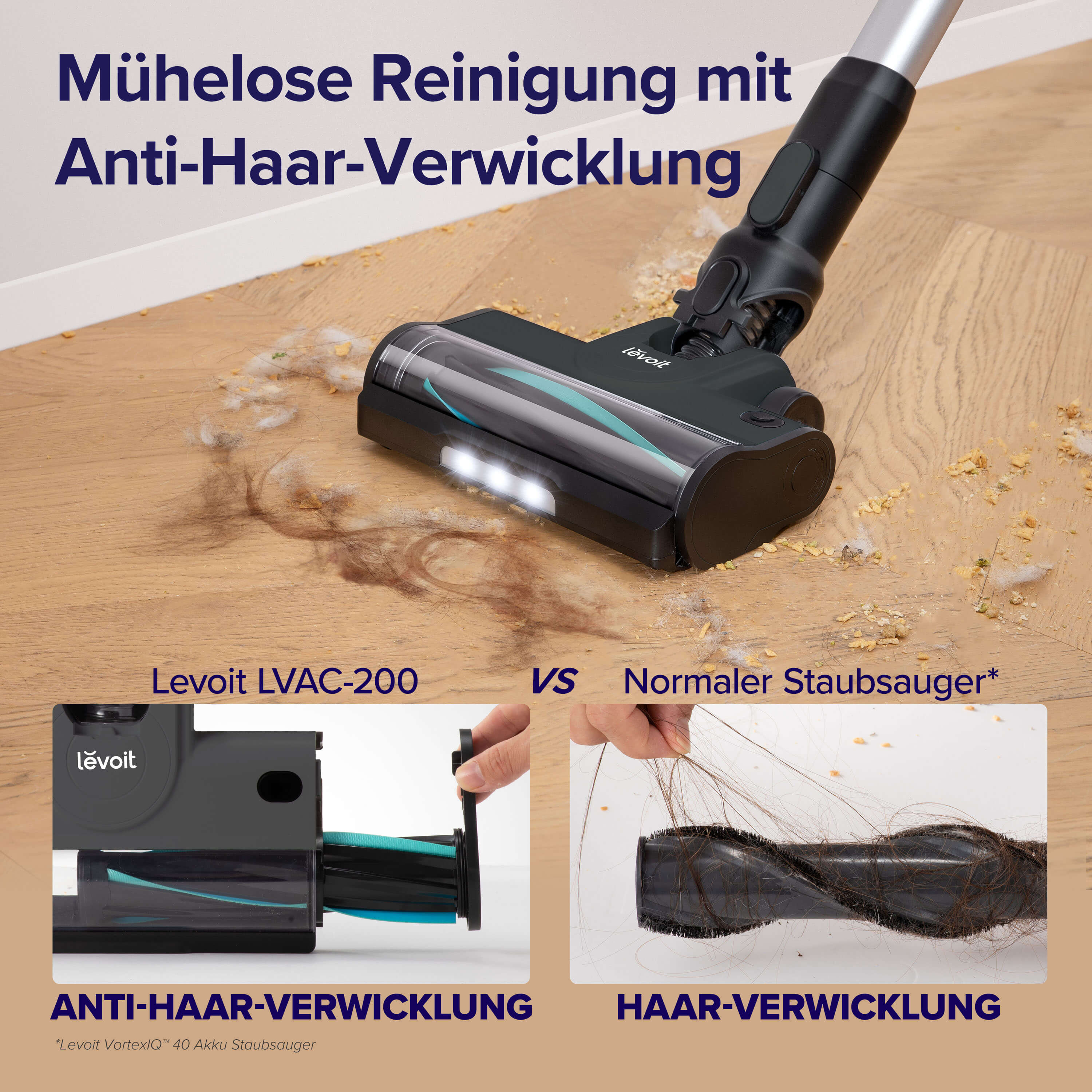 Levoit LVAC-200 Akku-Staubsauger - Grau Edition