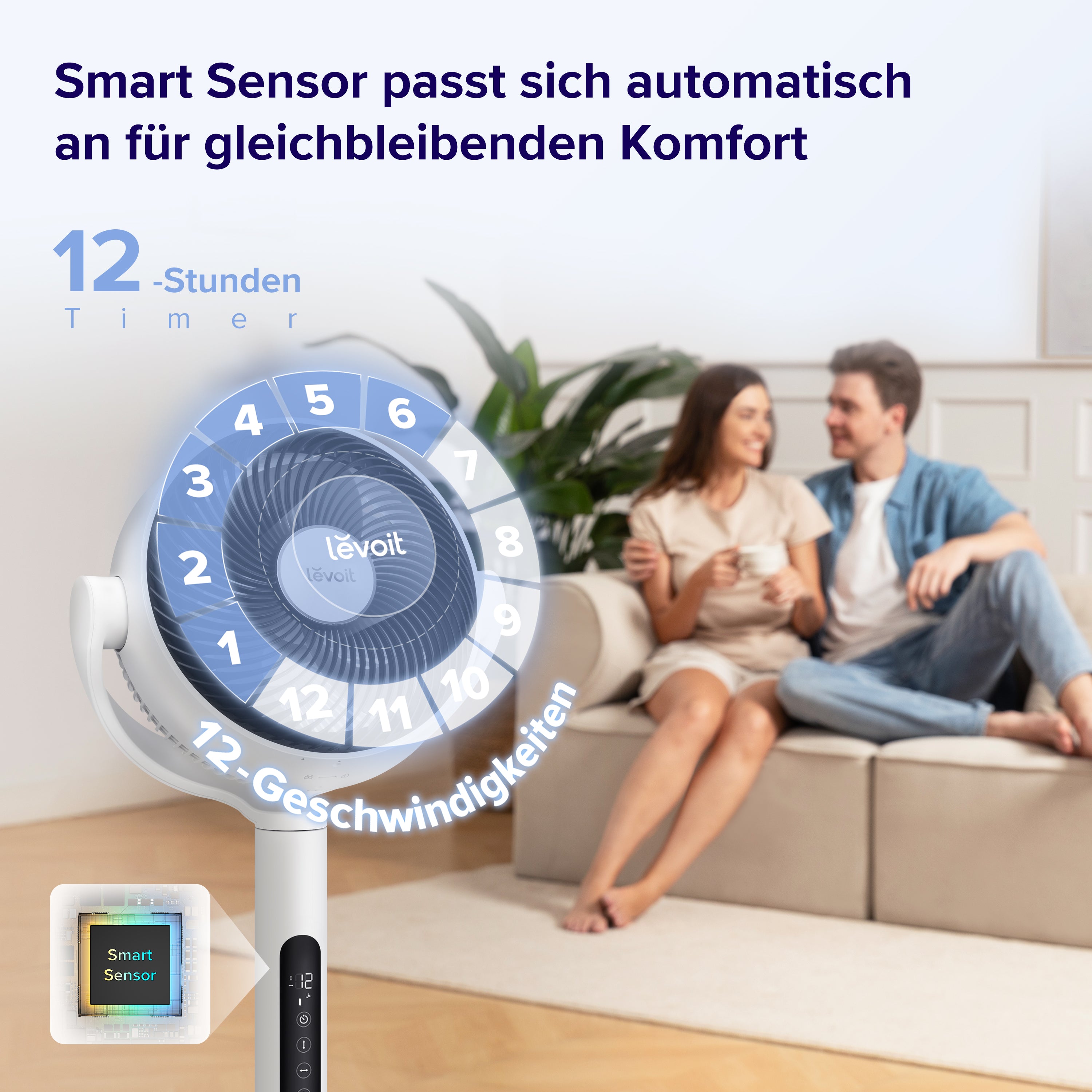 Levoit leiser Standventilator LPF-R432-WEU