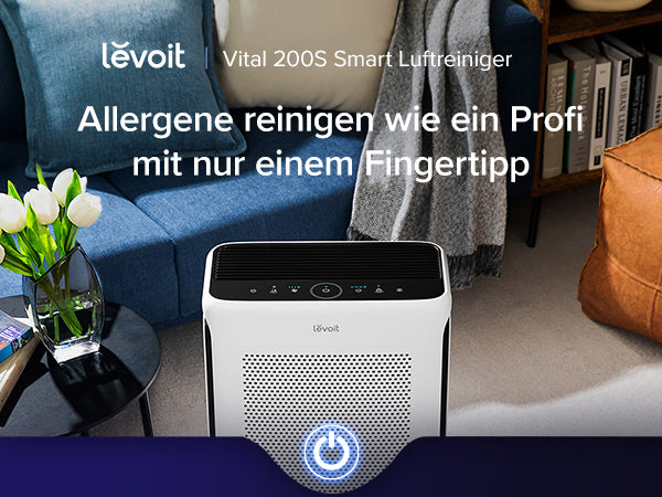 Levoit Vital 200S Luftreiniger für effektive Luftreinigung, entfernt Allergene, Tierhaare und Gerüche, ideal für Haustierbesitzer