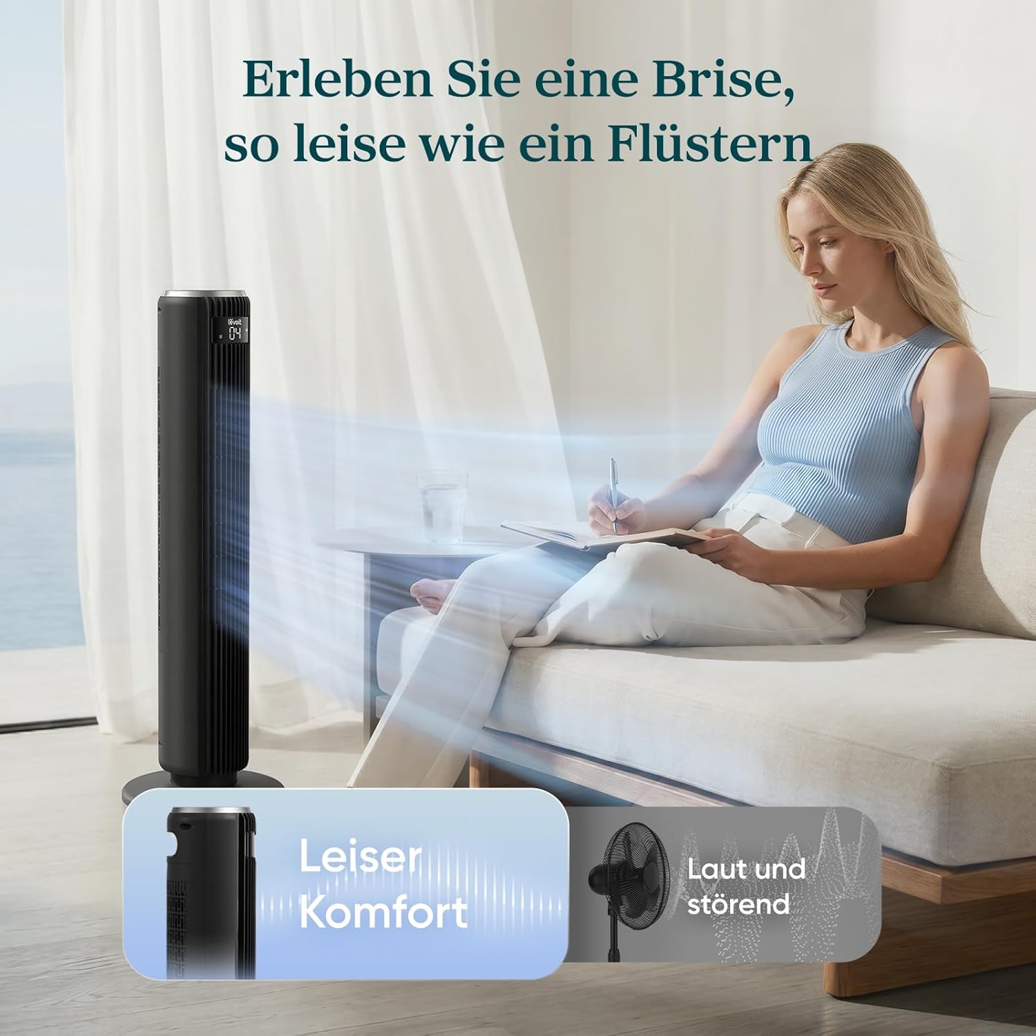LEVOIT Classic36AC Turmventilator Schwarz
