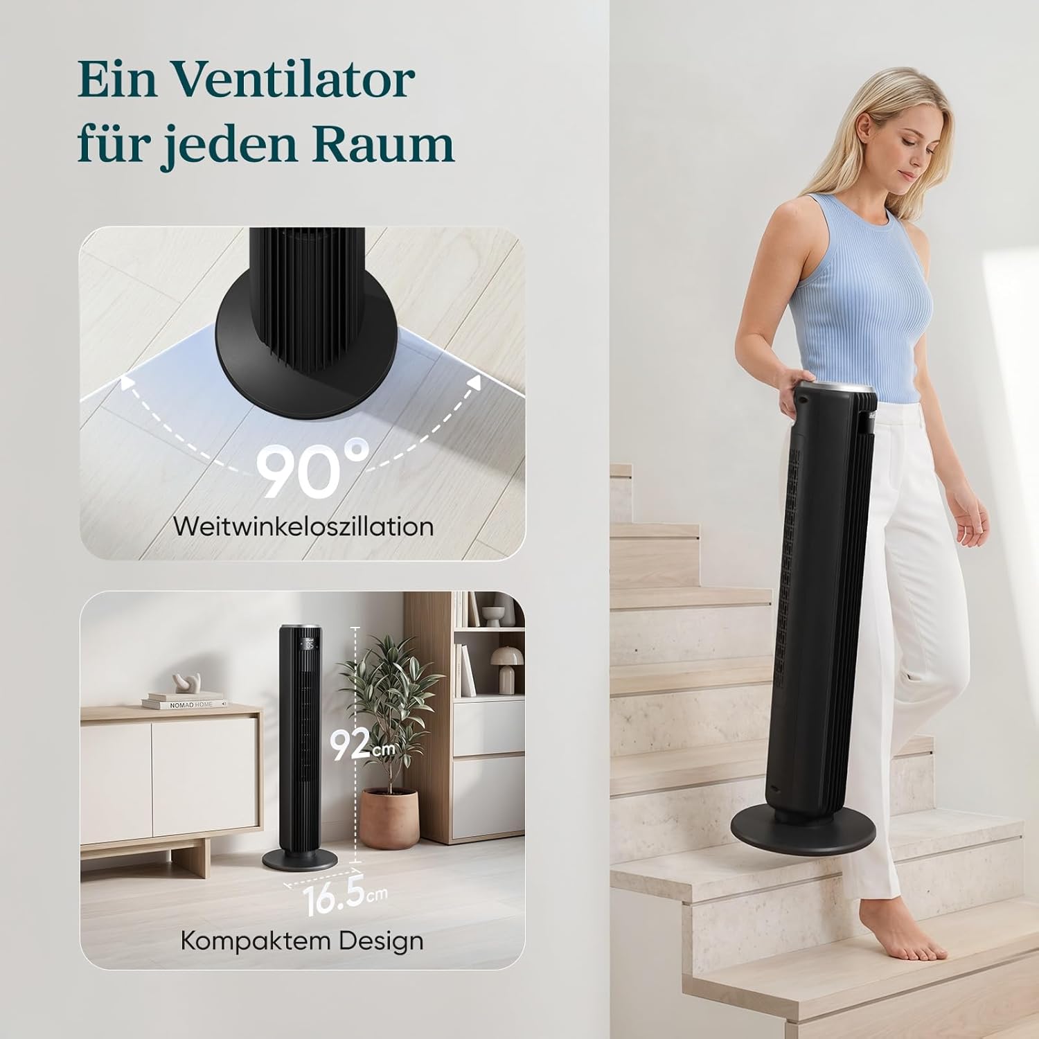 LEVOIT Classic36AC Turmventilator Schwarz