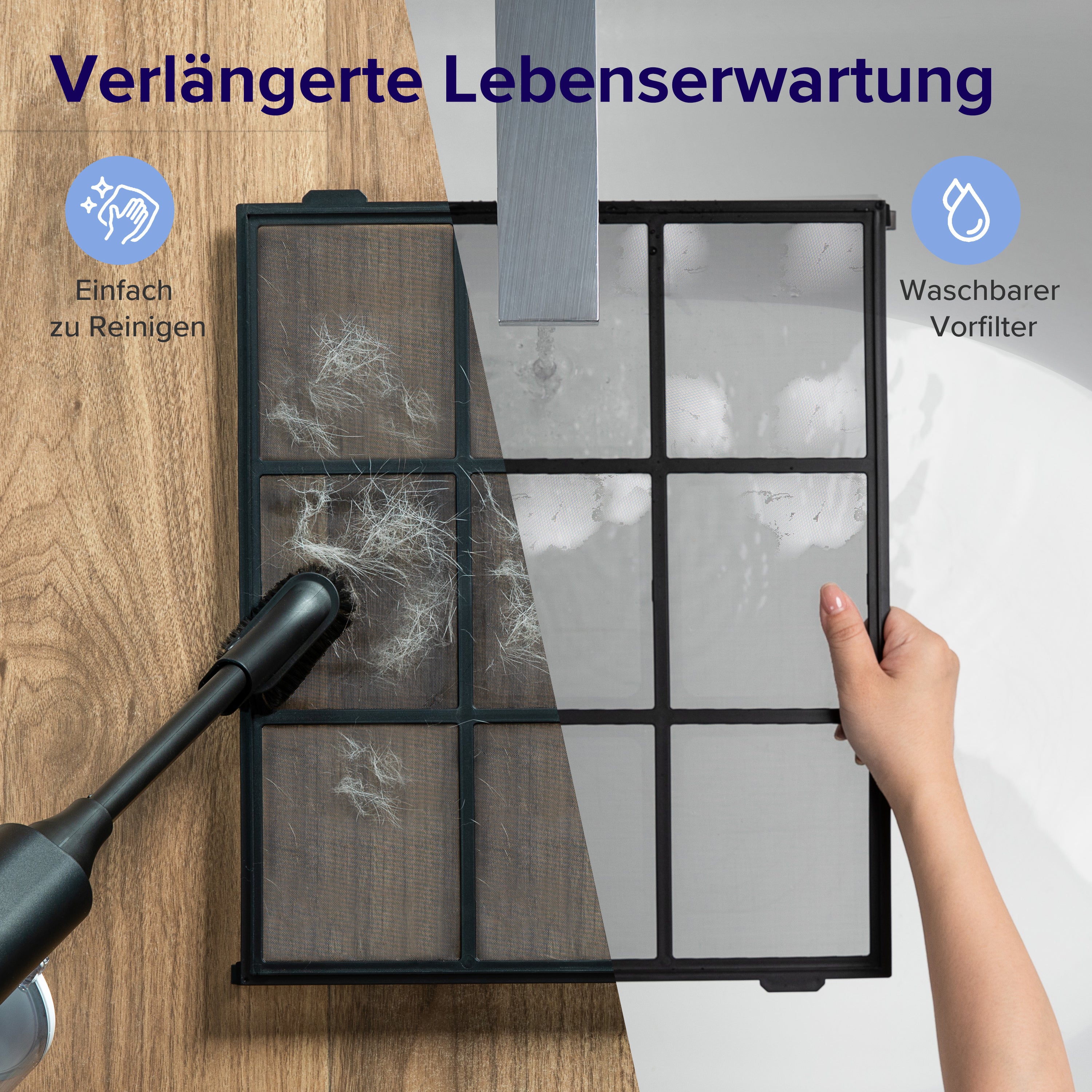 Levoit Vital 200S Luftreiniger mit waschbarem Vorfilter für eine verlängerte Lebensdauer und einfache Reinigung von Tierhaaren und Staub