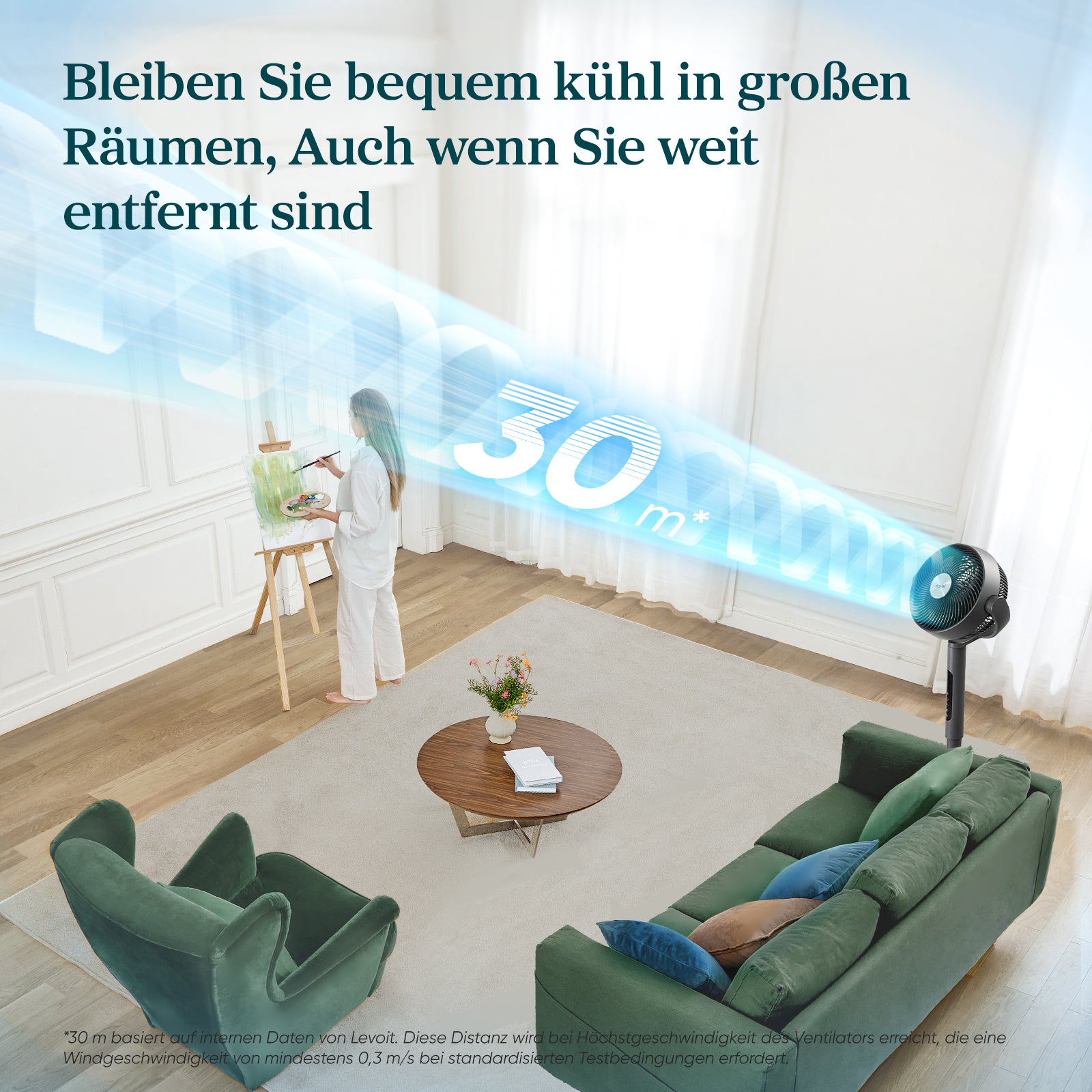 Levoit leiser Standventilator mit App-Steuerung