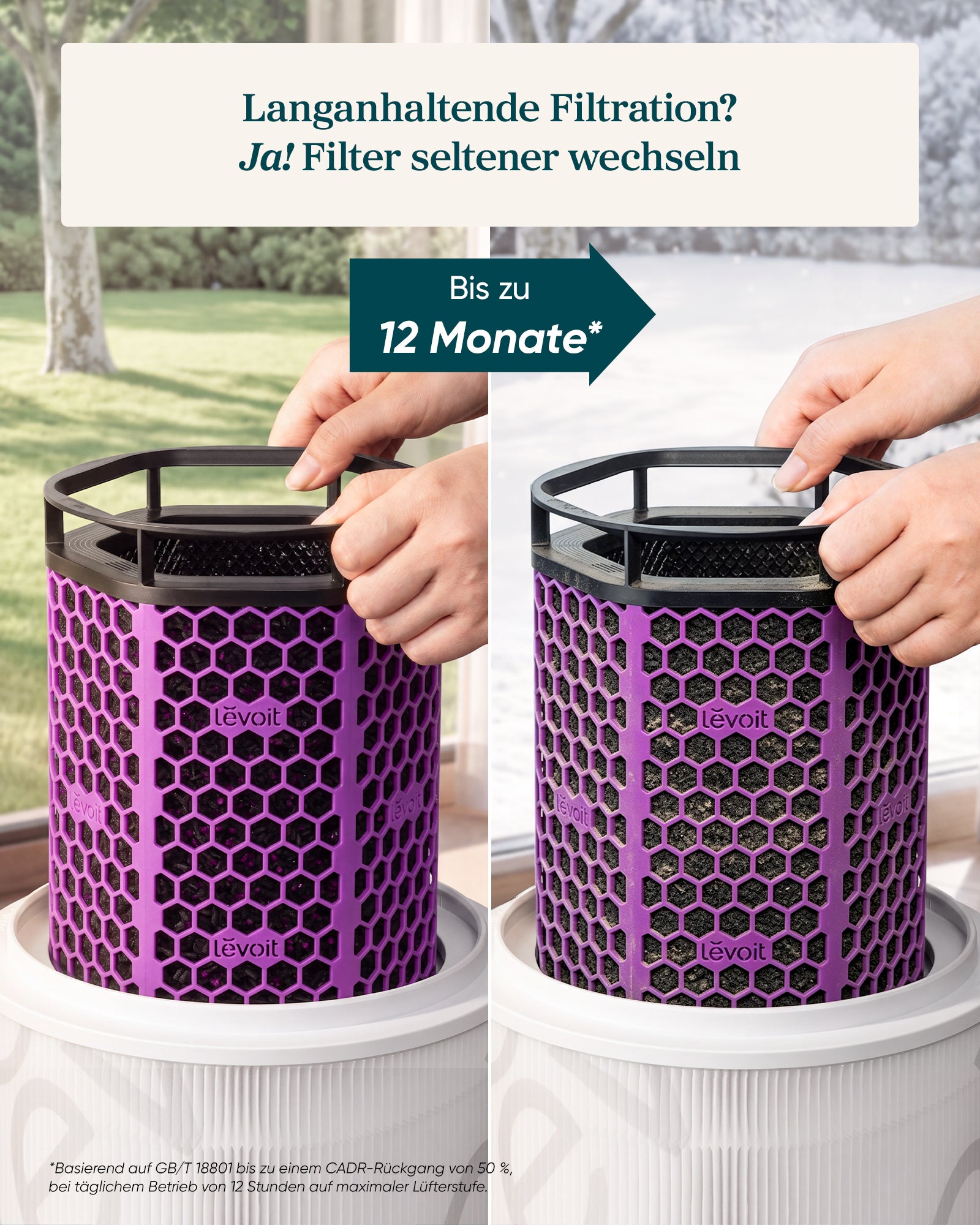 Levoit Eleva 300X Luftreiniger Filter für Rauch & Feinstaub