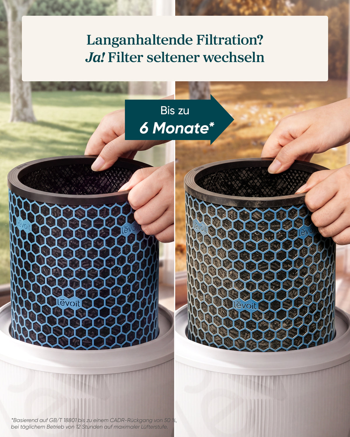 Levoit Eleva 300X Luftreiniger Basis-Aktivkohlefilter