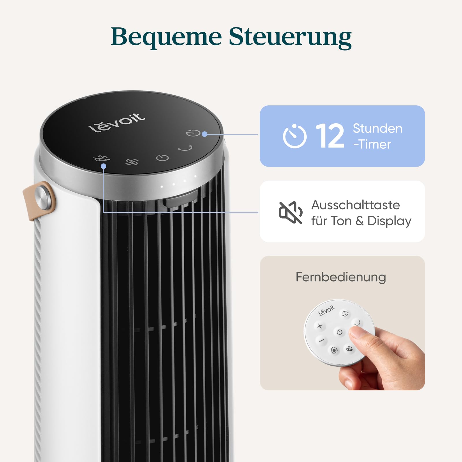 Levoit Windi Tischventilator für Schreibtisch & Nachttisch