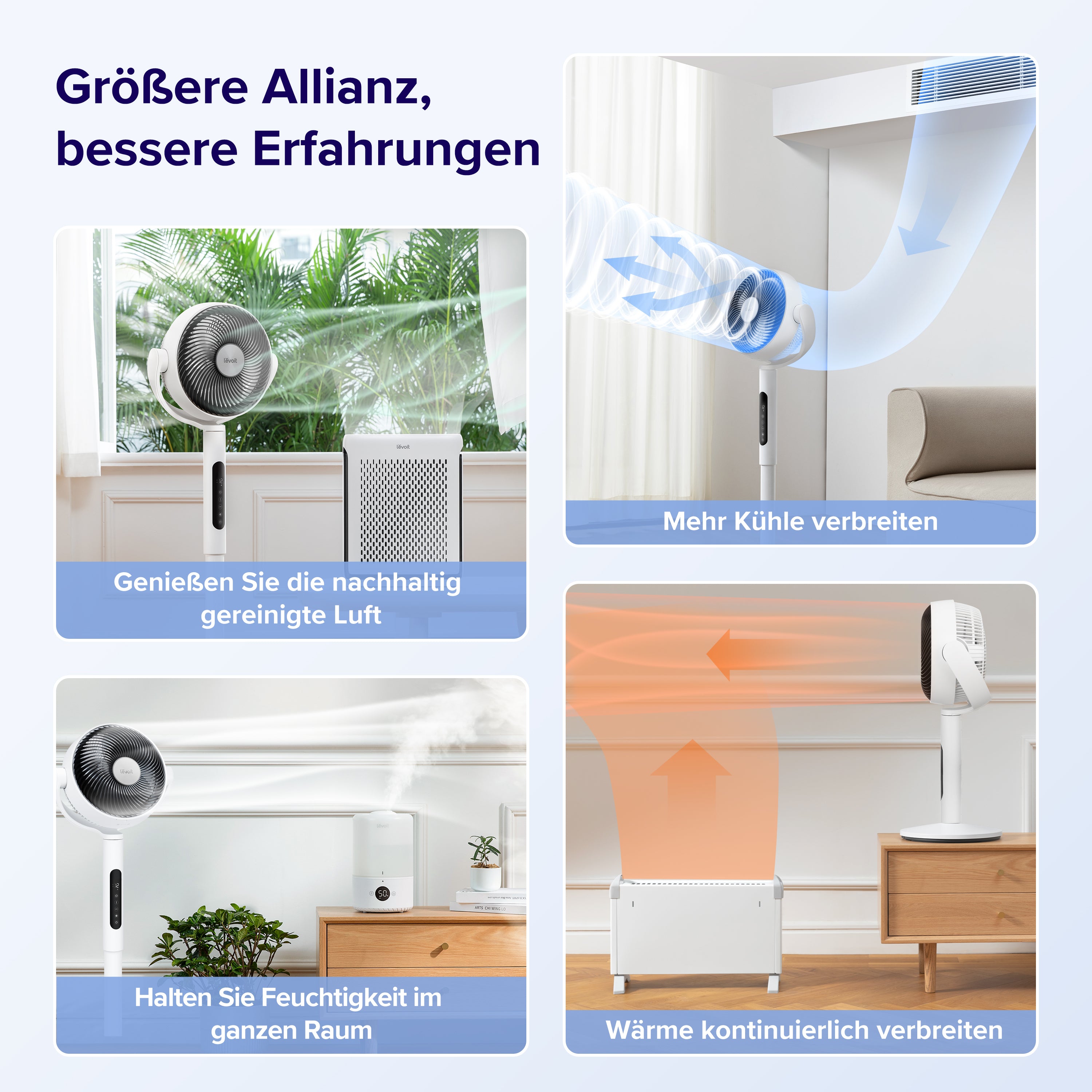 Levoit leiser Standventilator LPF-R432-WEU