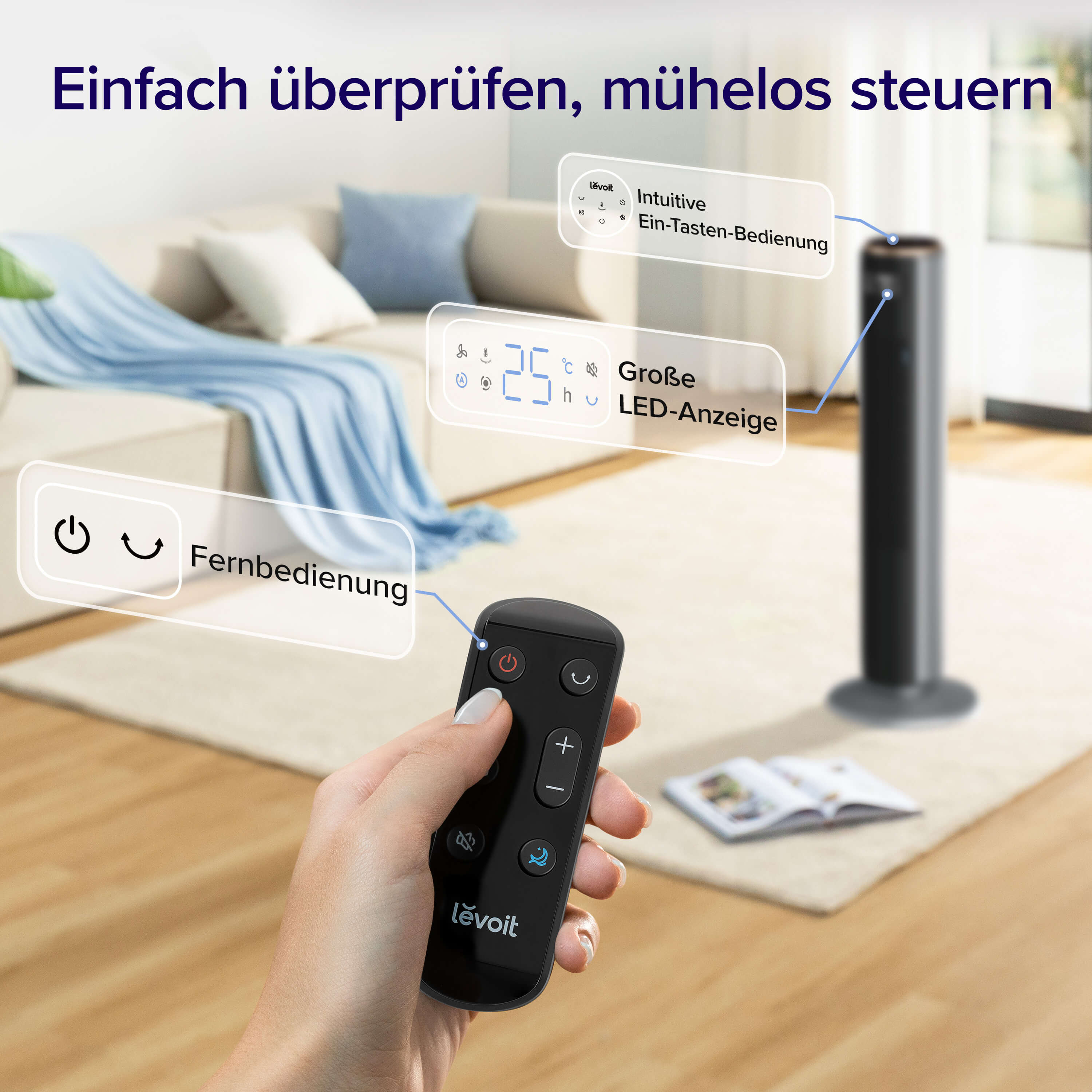 Levoit TempSense 36 DC Turmventilator